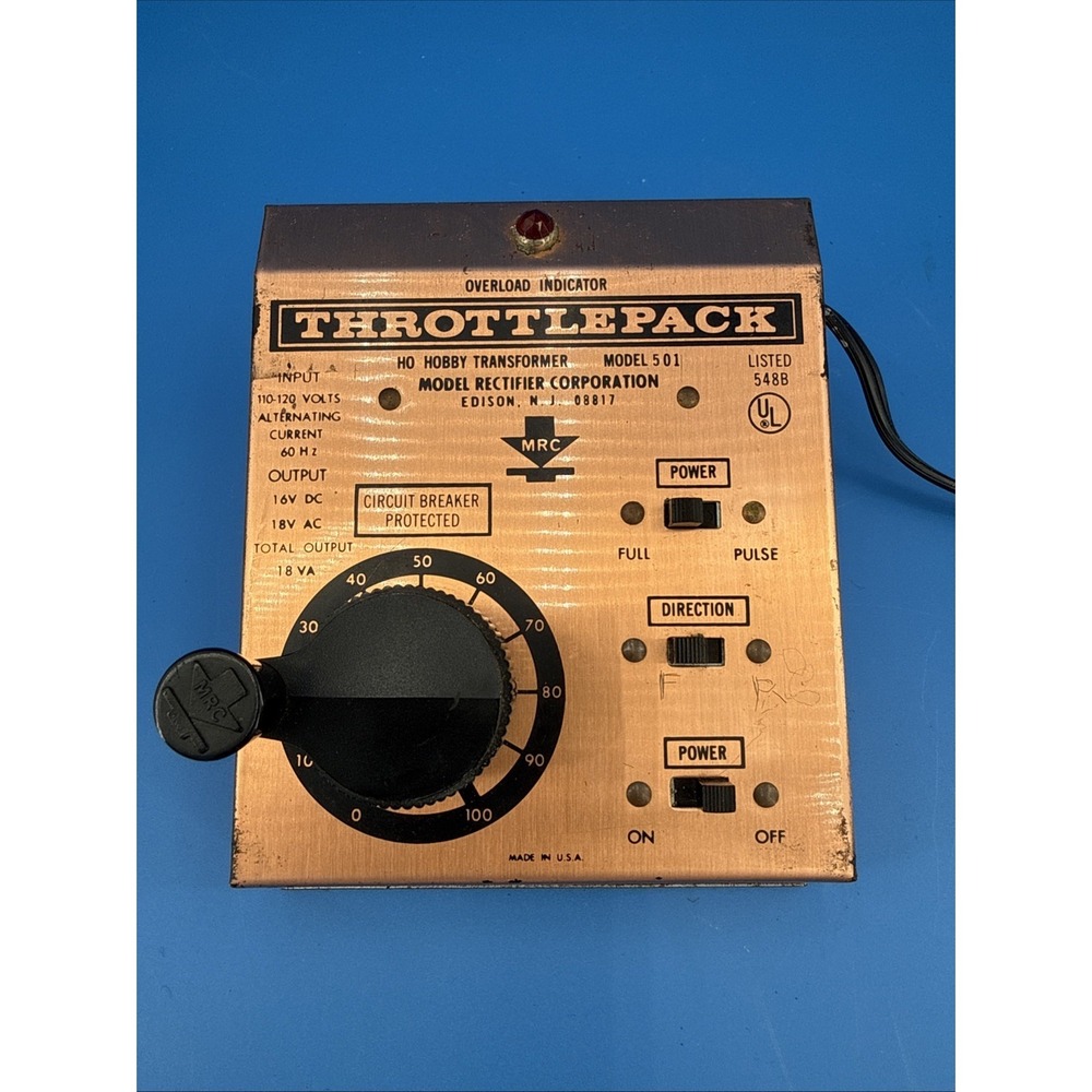 Mrc Model 501 Throttle back Train Control With Box Untested Vintage